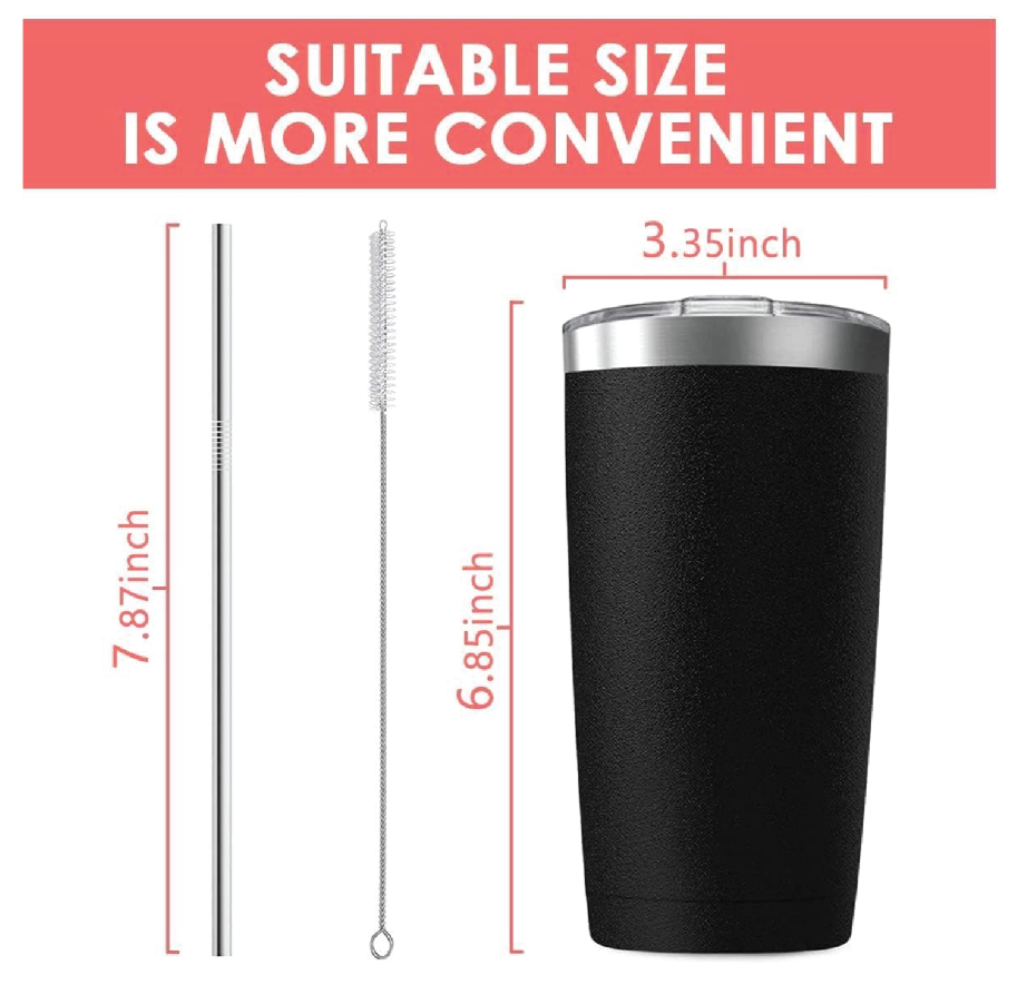 20oz Tumbler Vacuum Insulated Travel Mug with Lid image 2